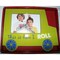 CC Home Furnishings SUV "This is How I Roll" Picture Frame for a 3.5" x 5" Photo - 8.75" - Green and Blue